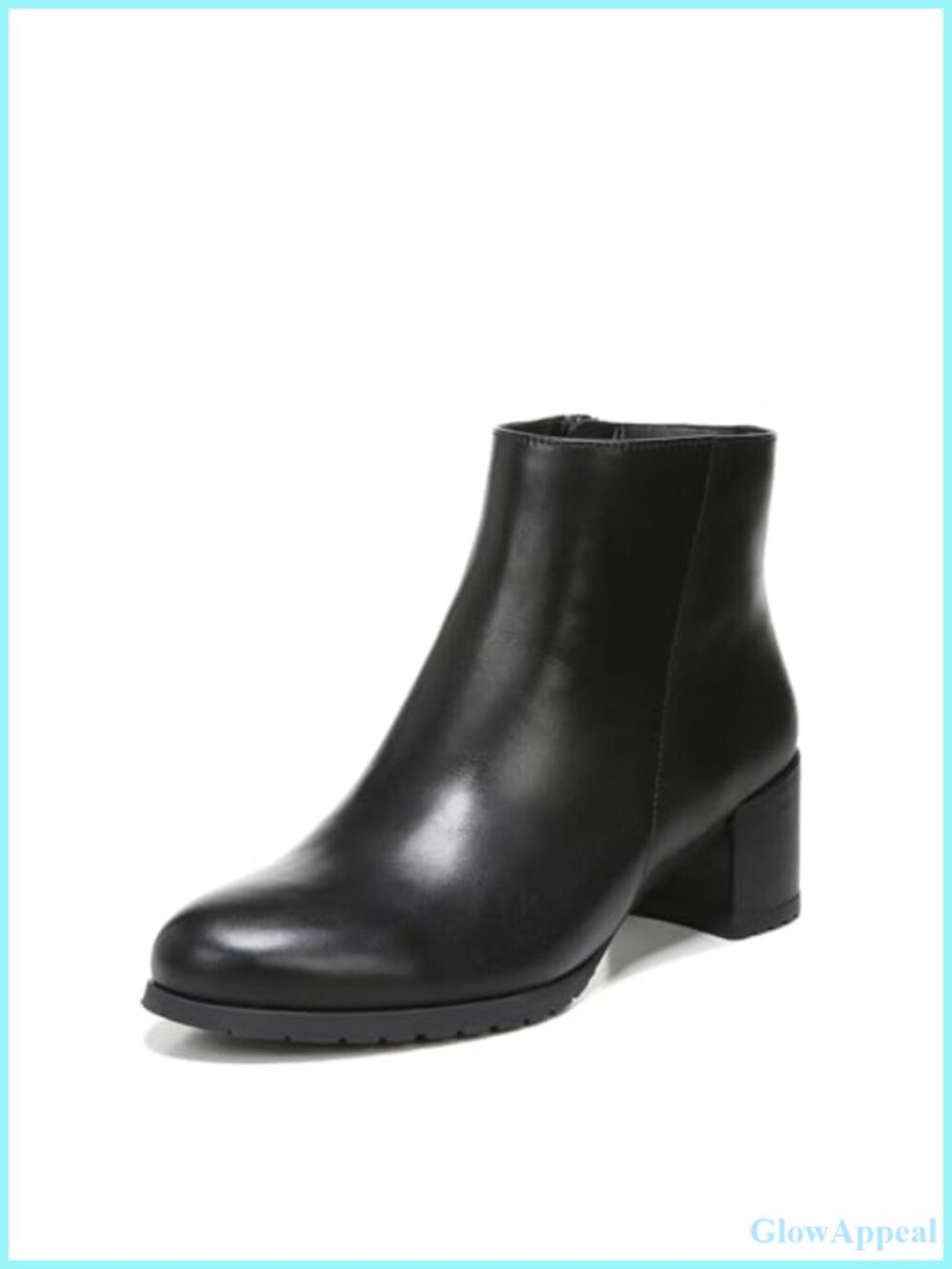 Waterproof Leather Ankle Bootie with Side Zip